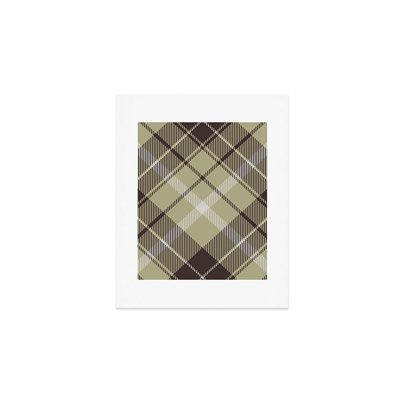 Modern Neutral Plaid Design Art Print Gallery Image 1
