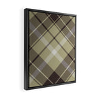 Modern Neutral Plaid Design Framed Canvas Print Gallery Image 2