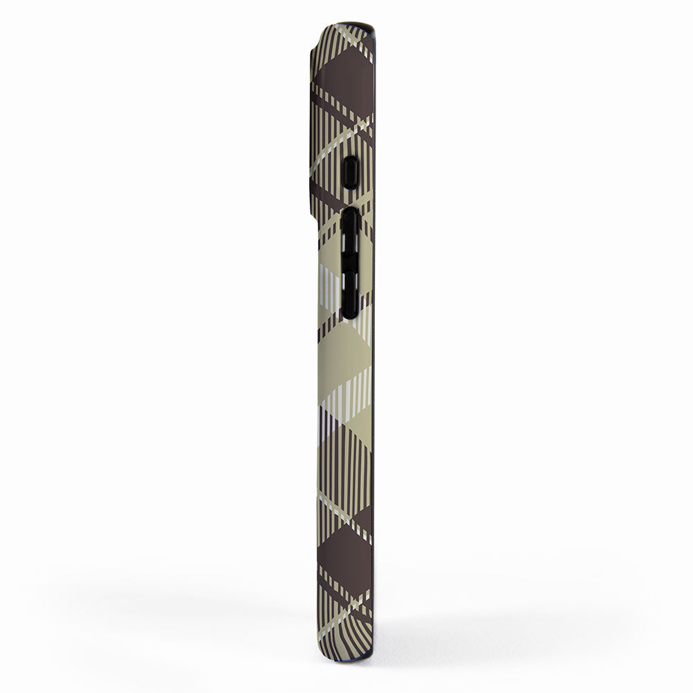 Modern Neutral Plaid Design iPhone Case Gallery Image 2