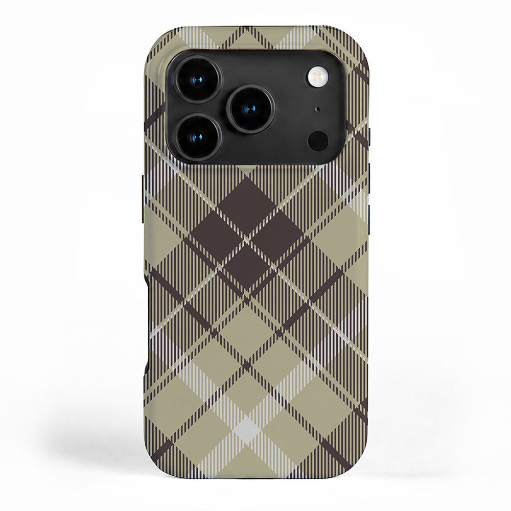 Modern Neutral Plaid Design iPhone Case Gallery Image 1