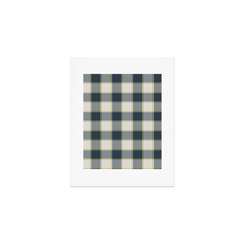 Modern Tartan in Earth Tones Art Print Gallery Image 1
