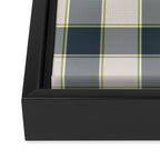 Modern Tartan in Earth Tones Framed Canvas Print Gallery Image 3