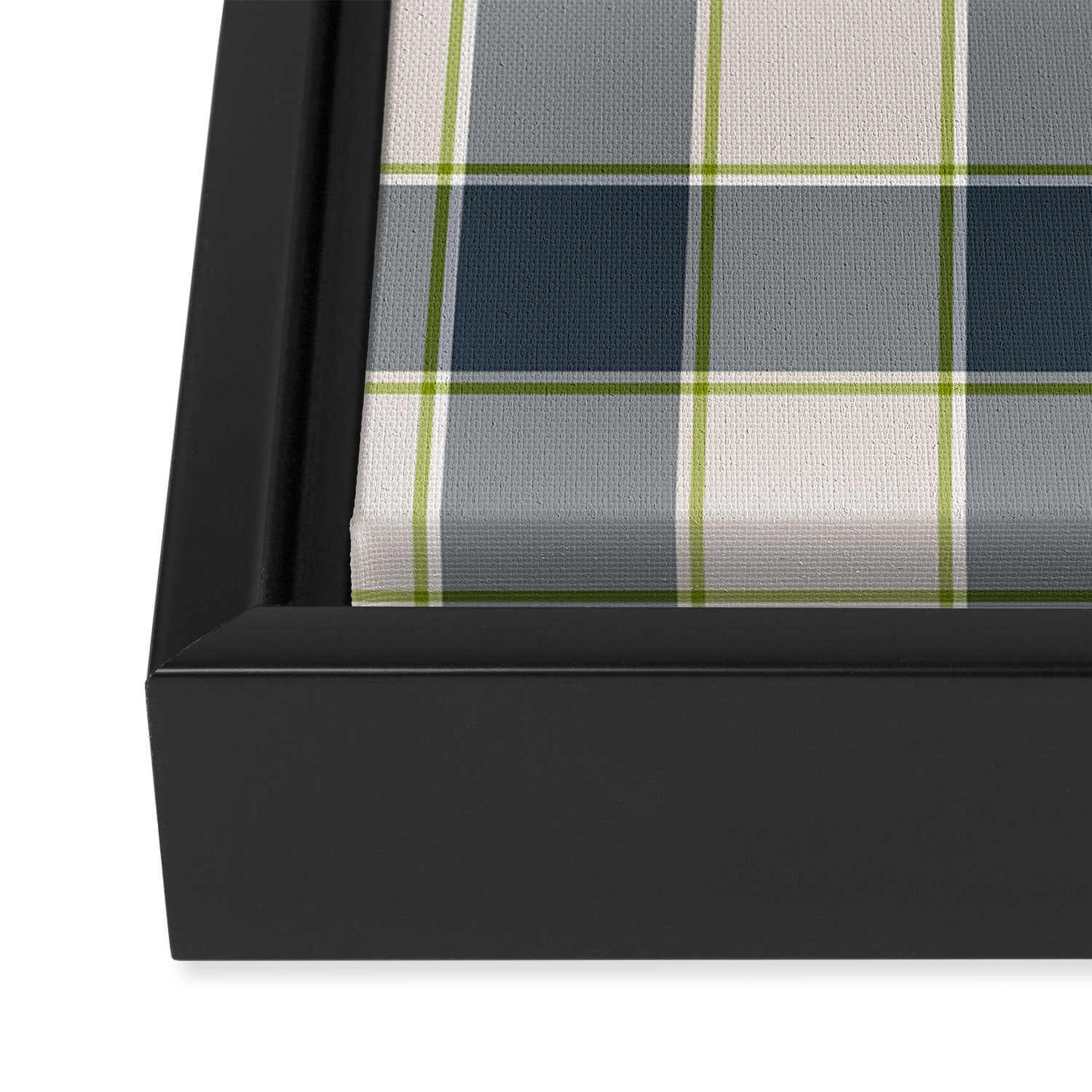 Modern Tartan in Earth Tones Framed Canvas Print Gallery Image 3