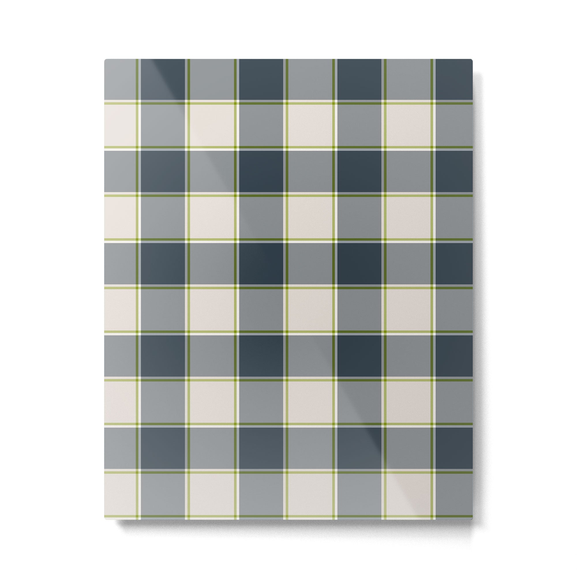 Modern Tartan in Earth Tones Metal Print Gallery Image 6