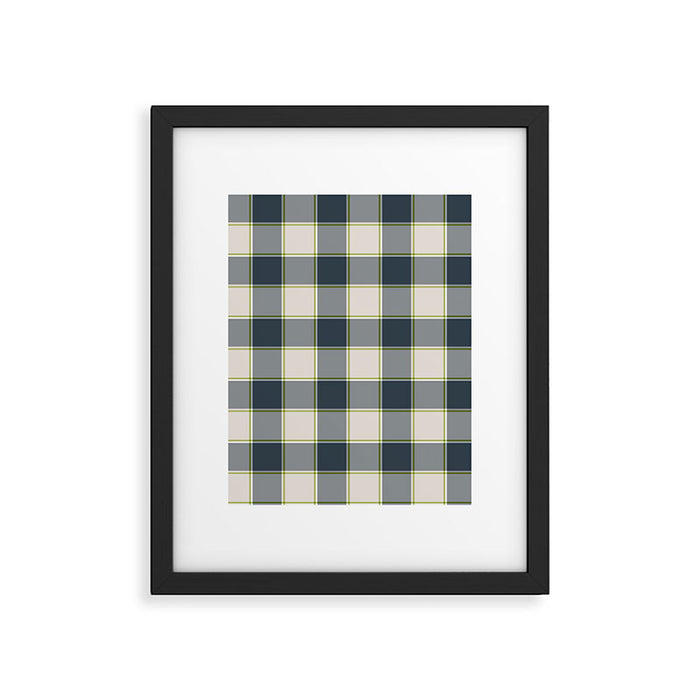 Modern Tartan in Earth Tones Framed Art Print Gallery Image 1