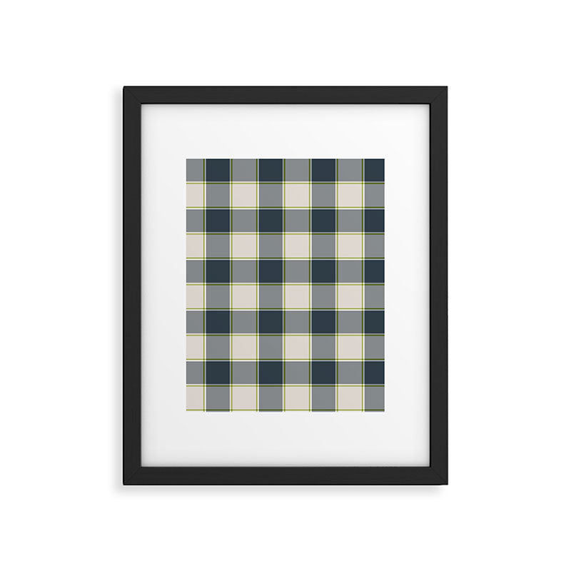 Modern Tartan in Earth Tones Framed Art Print Gallery Image 6