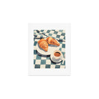 Morning Croissants and Coffee Bliss Art Print Gallery Image 1