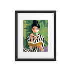Morning Muse in Stripes Framed Art Print Gallery Image 5