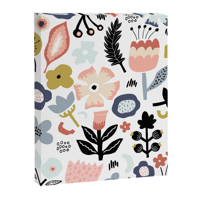 Naive Floral Scandinavian Design Canvas Print Gallery Image 1