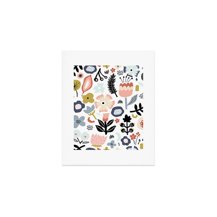 Naive Floral Scandinavian Design Art Print Gallery Image 1