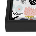 Naive Floral Scandinavian Design Framed Canvas Print Gallery Image 3