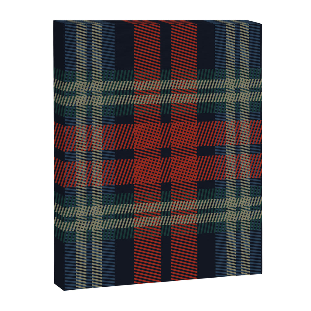 Navy Blue Red Classic Plaid Canvas Print Gallery Image 8
