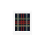 Navy Blue Red Classic Plaid Art Print Gallery Image 1