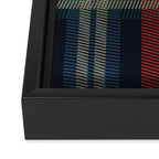 Navy Blue Red Classic Plaid Framed Canvas Print Gallery Image 3