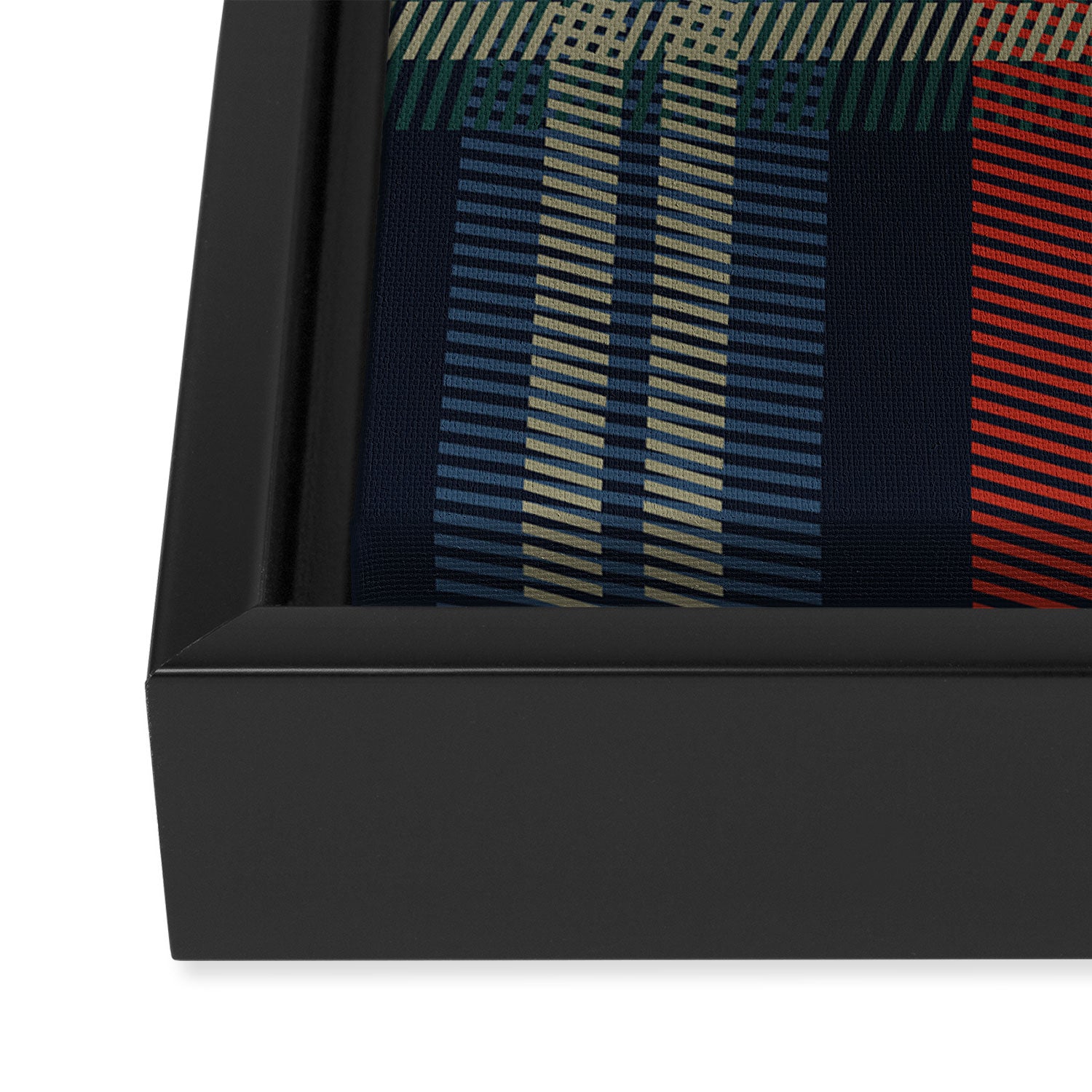 Navy Blue Red Classic Plaid Framed Canvas Print Gallery Image 3
