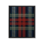 Navy Blue Red Classic Plaid Framed Canvas Print Gallery Image 8