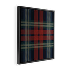 Navy Blue Red Classic Plaid Framed Canvas Print Gallery Image 2