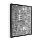 New York Hand Drawn Illustration Framed Canvas Print Gallery Image 2