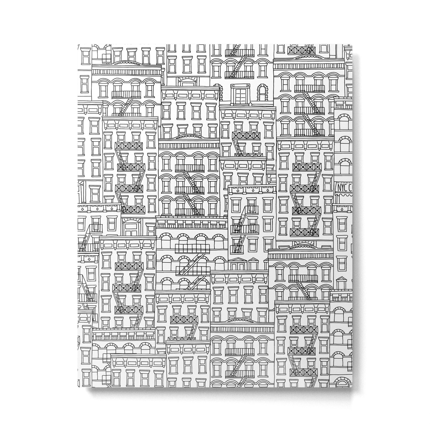 New York Hand Drawn Illustration Metal Print Gallery Image 6