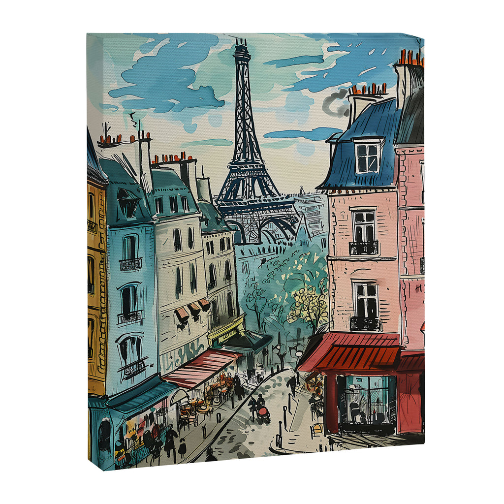 Paris Illustration Canvas Print Gallery Image 8