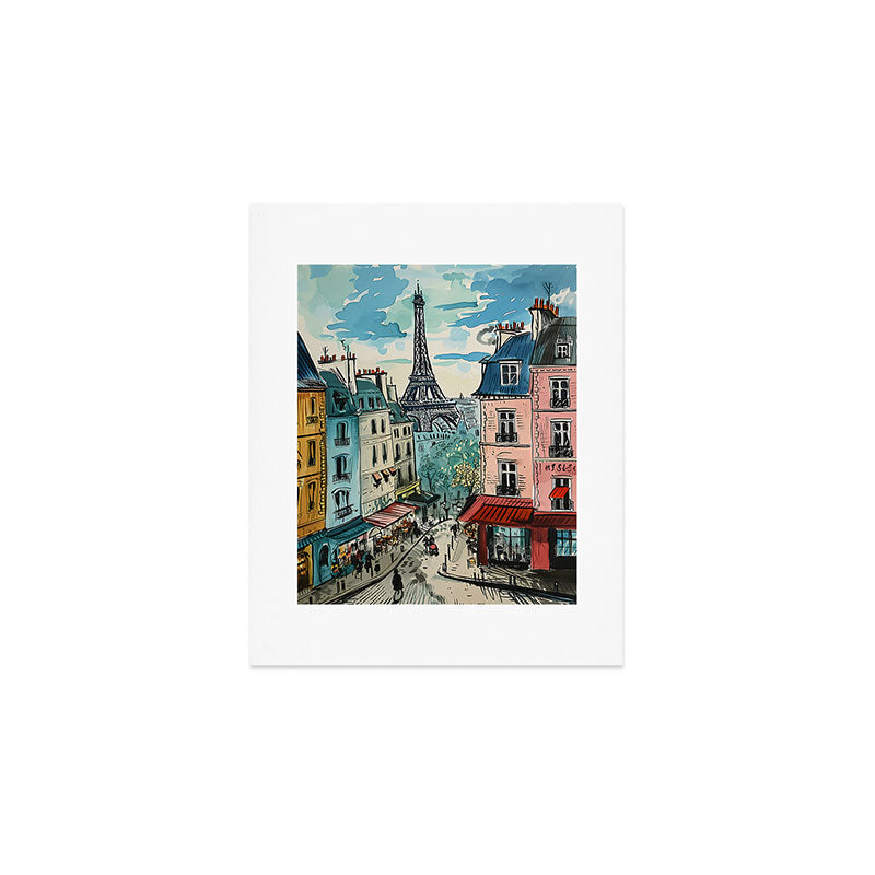 Paris Illustration Art Print Gallery Image 1