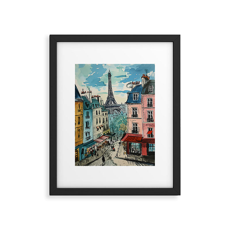 Paris Illustration Framed Art Print Gallery Image 6