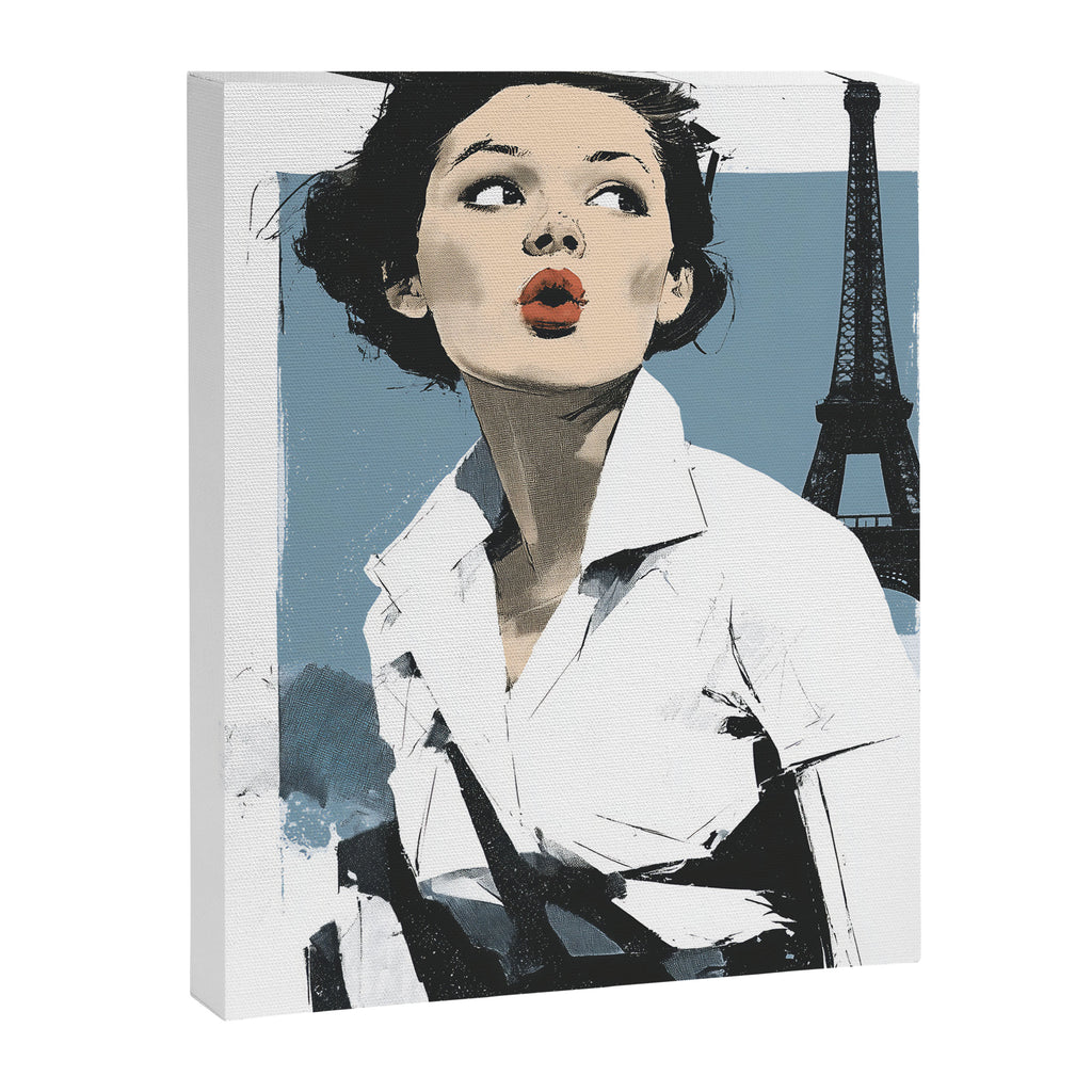 Parisian Glamour in Retro Style Canvas Print Gallery Image 6