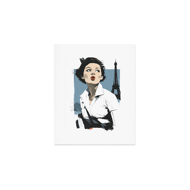 Parisian Glamour in Retro Style Art Print Gallery Image 1