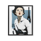 Parisian Glamour in Retro Style Framed Canvas Print Gallery Image 6