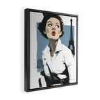 Parisian Glamour in Retro Style Framed Canvas Print Gallery Image 2