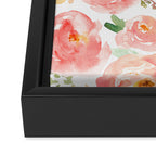 Pink Peonies Watercolor Pattern Framed Canvas Print Gallery Image 3