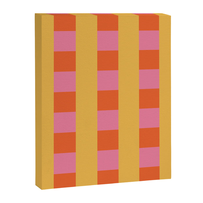 Playful Stripes in Bold Harmony Canvas Print Gallery Image 1