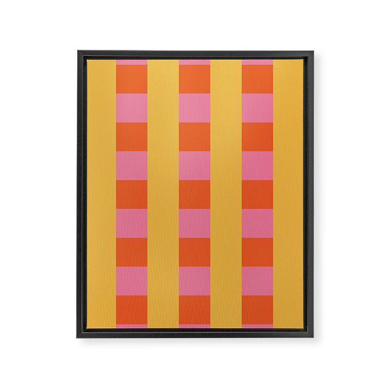 Playful Stripes in Bold Harmony Framed Canvas Print Gallery Image 8