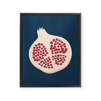 Pomegranate Fruit Navy Blue Framed Canvas Print Gallery Image 8