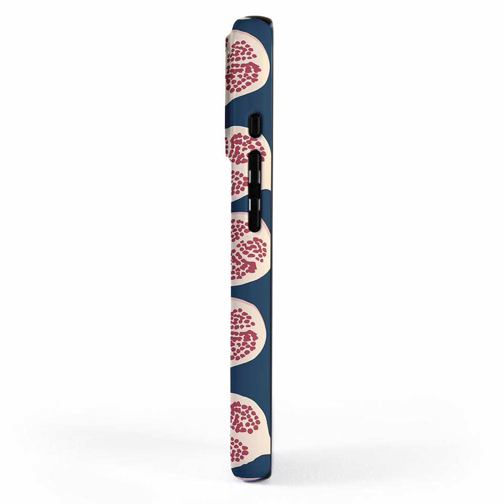 Pomegranate Fruit Navy Blue iPhone Case Gallery Image 2