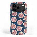 Pomegranate Fruit Navy Blue iPhone Case Gallery Image 1