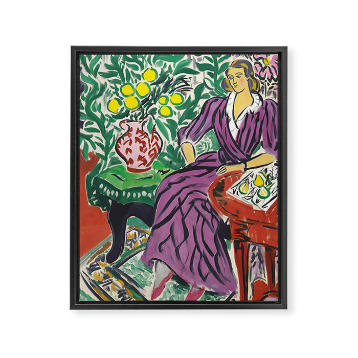 Purple Elegance in Garden Room Framed Canvas Print Gallery Image 1