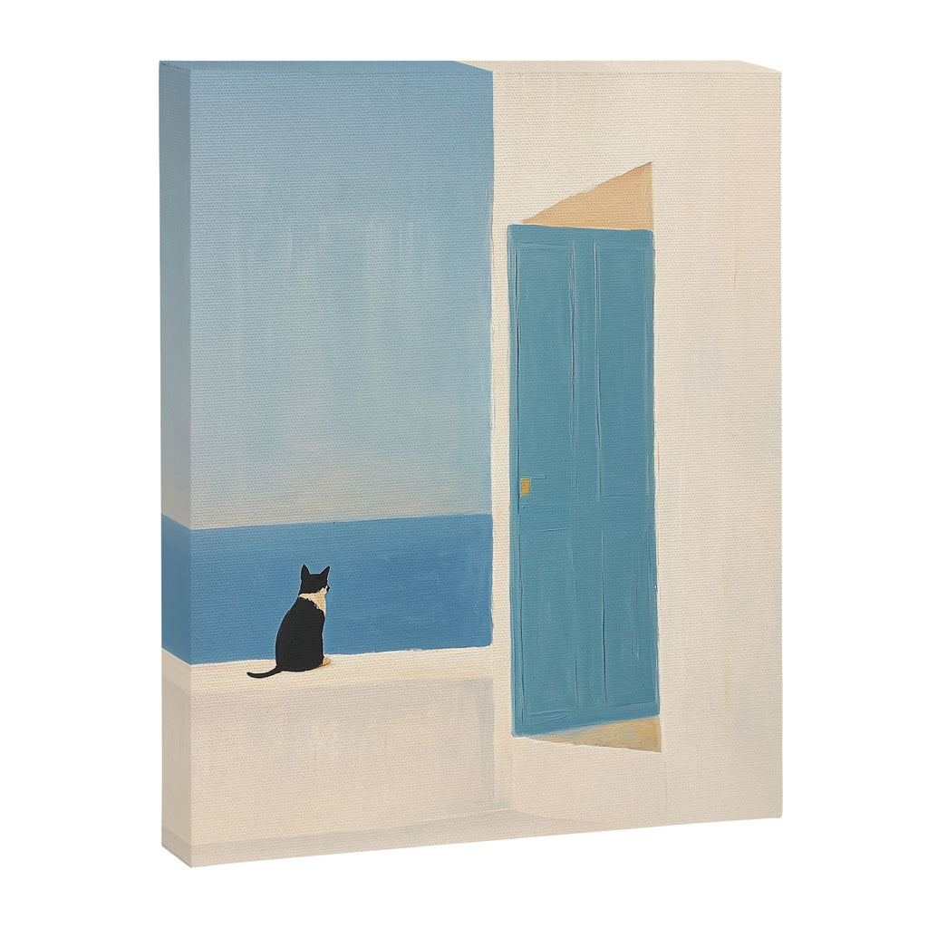 Quiet Cat by the Sea Canvas Print Gallery Image 6