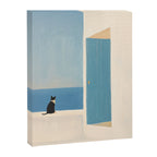 Quiet Cat by the Sea Canvas Print Gallery Image 6