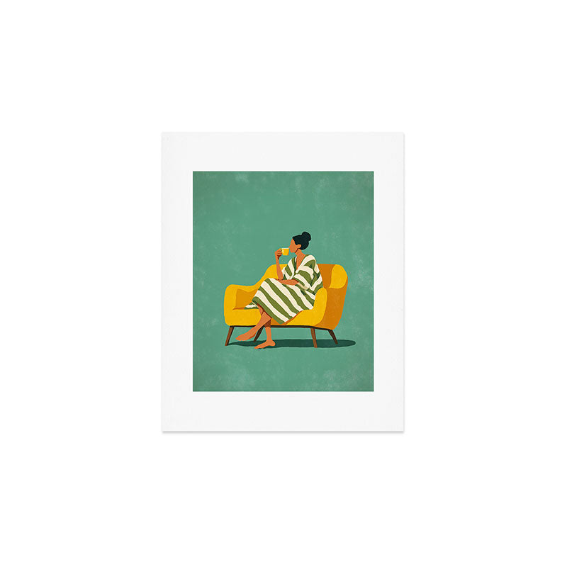 Quiet Coffee Moment at Home Art Print Gallery Image 1