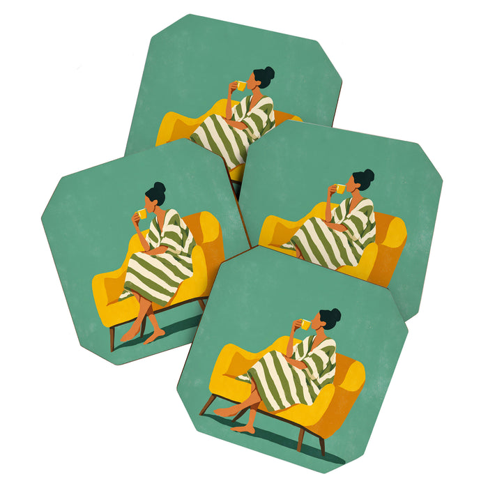 Quiet Coffee Moment at Home Coaster Gallery Image 1