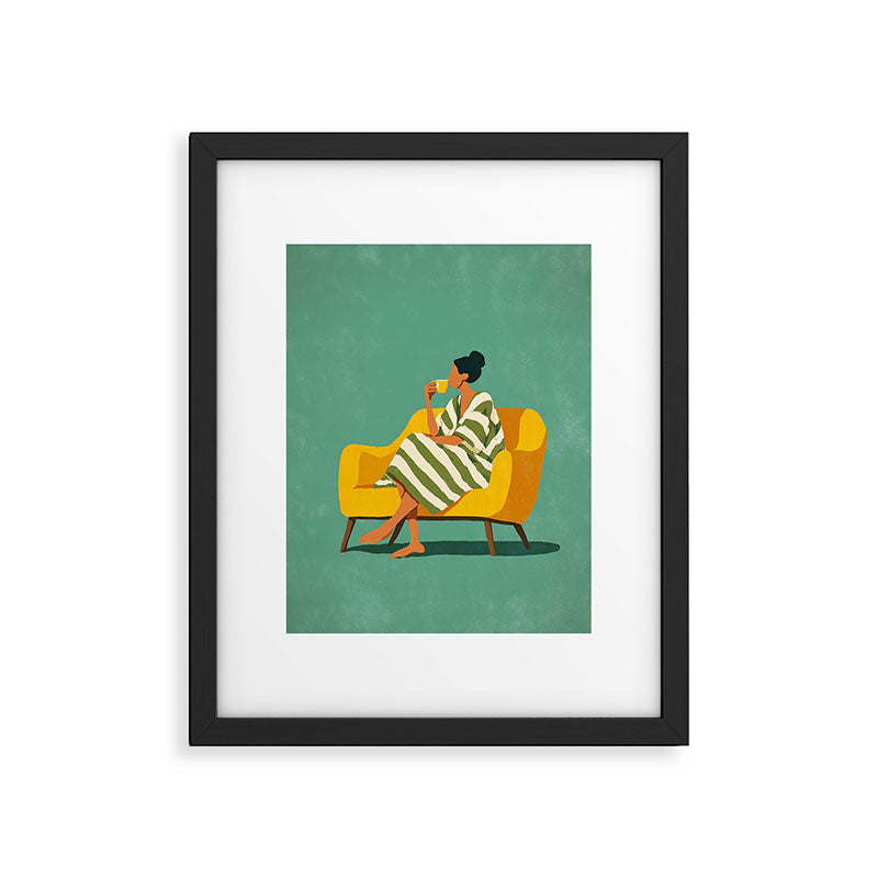 Quiet Coffee Moment at Home Framed Art Print Gallery Image 5