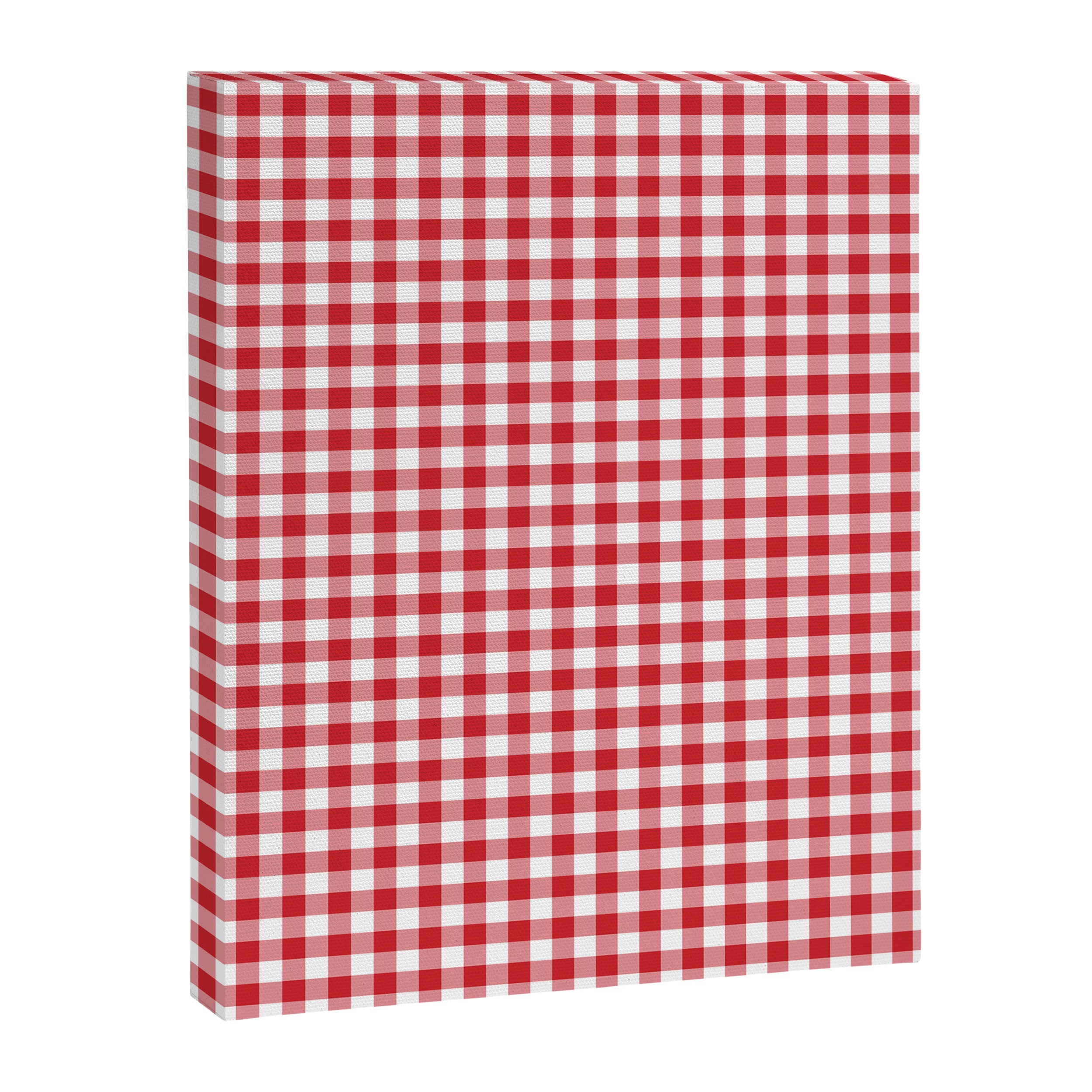 Red Scarlet Flame Gingham Check Canvas Print Gallery Image 8