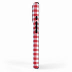 Red Scarlet Flame Gingham Check iPhone Case Gallery Image 2