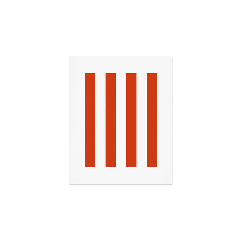 Red White Stripe - By The Seashore Art Print Gallery Image 1