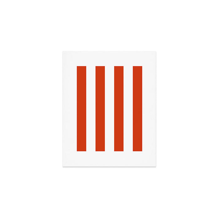 Red White Stripe - By The Seashore Art Print Gallery Image 1
