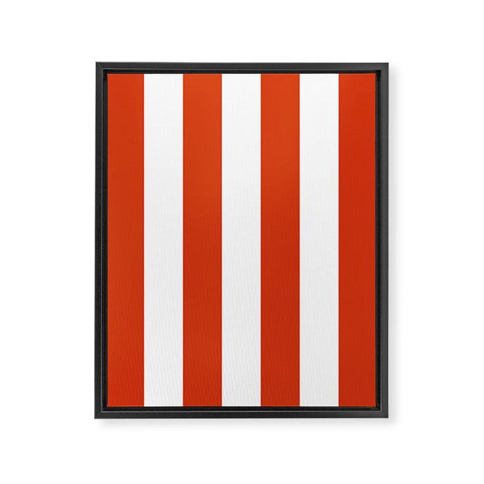 Red White Stripe - By The Seashore Framed Canvas Print Gallery Image 1