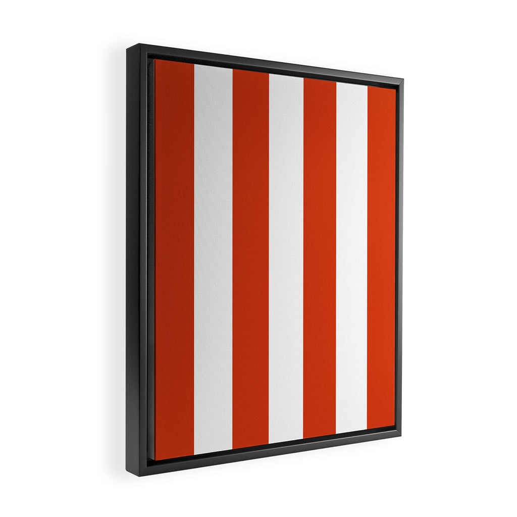 Red White Stripe - By The Seashore Framed Canvas Print Gallery Image 2