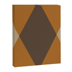 Retro Argyle Diamond Pattern Brown Caramel Canvas Print Gallery Image 6