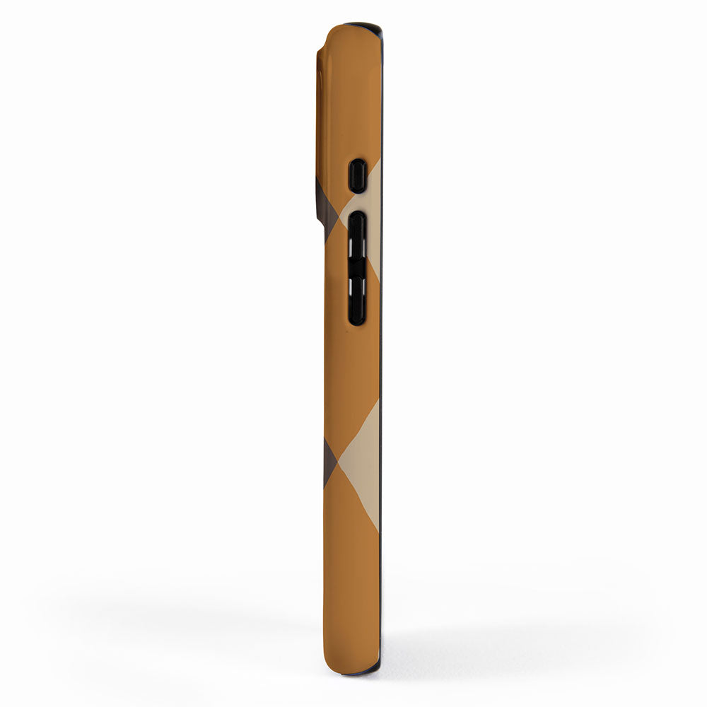 Retro Argyle Diamond Pattern Brown Caramel iPhone Case Gallery Image 2